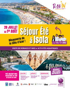 Affiche séjour 14-17 ans à Isola du 28 juillet au 1er août 2025