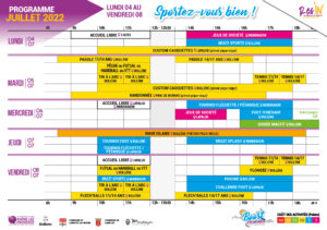 Planning Boost 04 juillet 2022