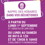 C’est la rentrée… aussi pour vos déchèteries !