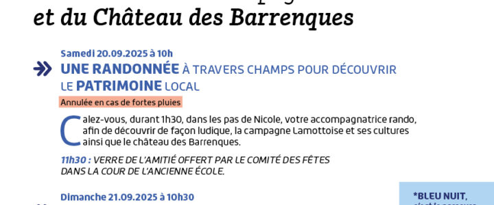 Journées Européennes du Patrimoine à Lamotte-du-Rhône – 20 & 21 septembre 2025