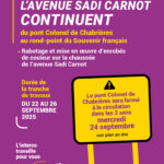 Travaux sur l’Avenue Sadi Carnot – Info riverains 