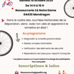 Atelier réparation vélo à la Ressourcerie Intercommunale de Mondragon 