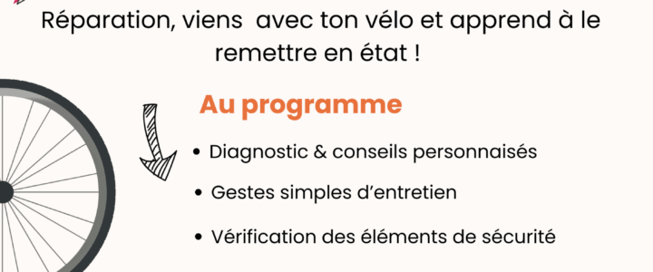 Atelier réparation vélo à la Ressourcerie Intercommunale de Mondragon 