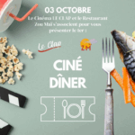 Le Clap de Bollène s’associe au restaurant Zou Maï pour présenter le 1er Ciné-Dîner 