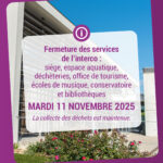 Avis aux usagers – Mardi 11 novembre (jour férié)