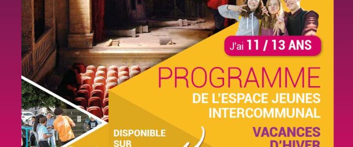 Le programme des vacances de février de l’Espace Jeunes est disponible…pensez à inscrire votre ado !