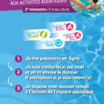 Pré-inscriptions aux activités aquatiques – 3ème trimestre 2025-2026…