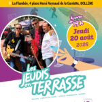 Rendez-vous jeudi 20 août pour les jeudis en Terrasse