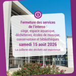 Fermeture des services – 15 aout 2026