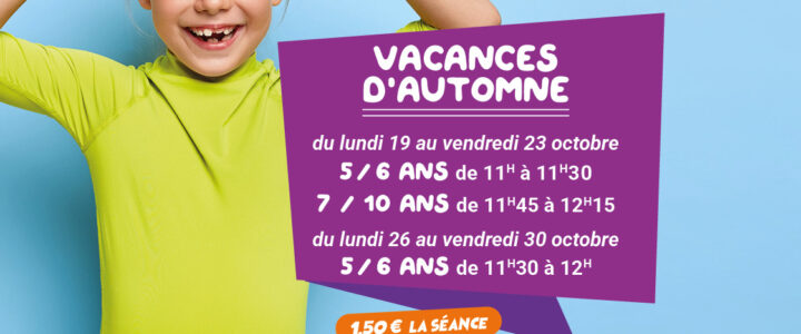 Le stage « Savoir nager » revient pendant les vacances d’automne !